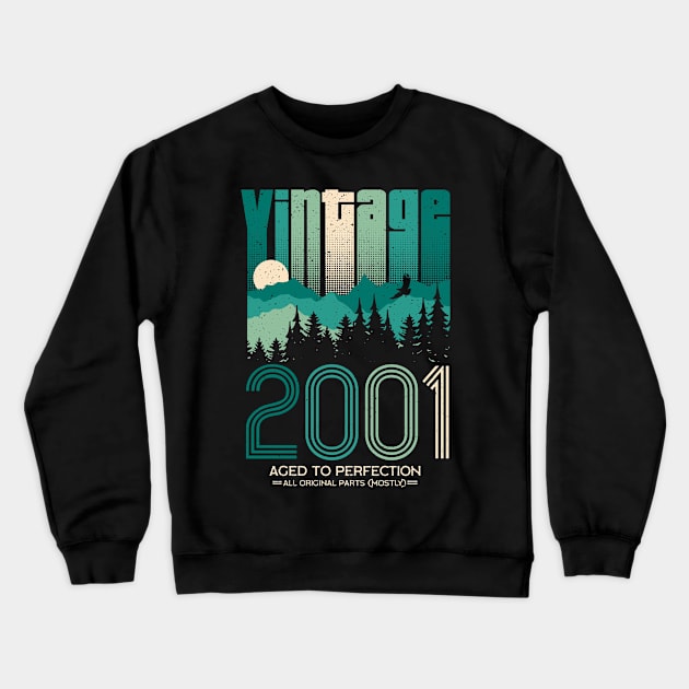 Vintage 2001 20th Birthday Twenty Years Gift Crewneck Sweatshirt by Cheesybee